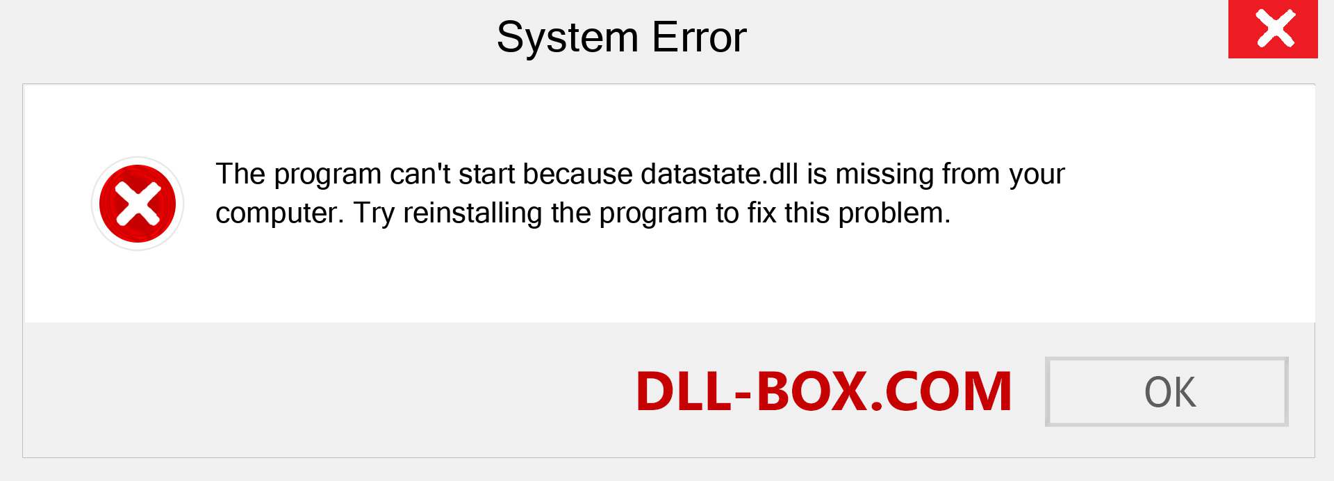  datastate.dll file is missing?. Download for Windows 7, 8, 10 - Fix  datastate dll Missing Error on Windows, photos, images